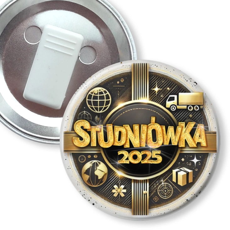 przypinka z żabką Studniówka profil logistyczny
