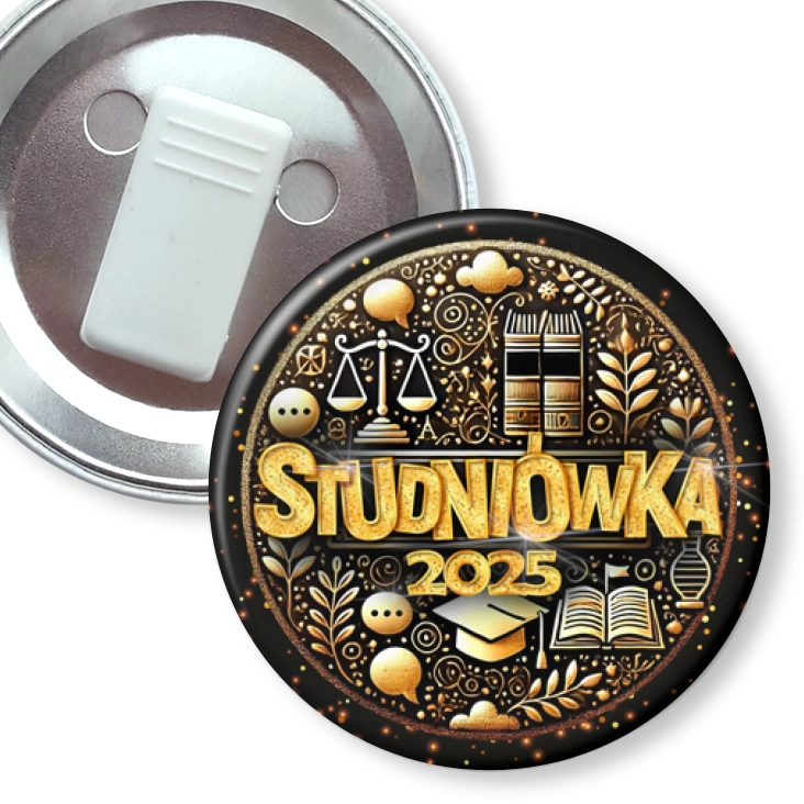 przypinka z żabką Studniówka profil społeczno-prawny