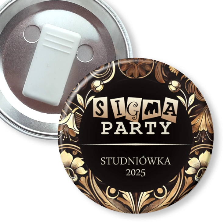 przypinka z żabką Studniówka Sigma