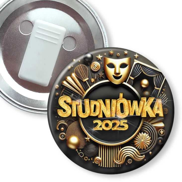 przypinka z żabką Studniówka szkoła teatralna