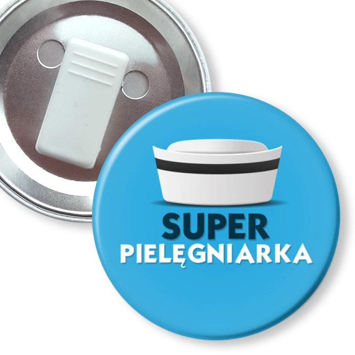 przypinka z żabką Super pielęgniarka