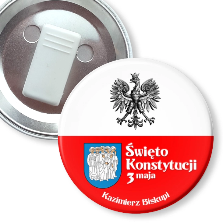 przypinka z żabką Święto Konstytucji 3 Maja Kazimierz Biskupi