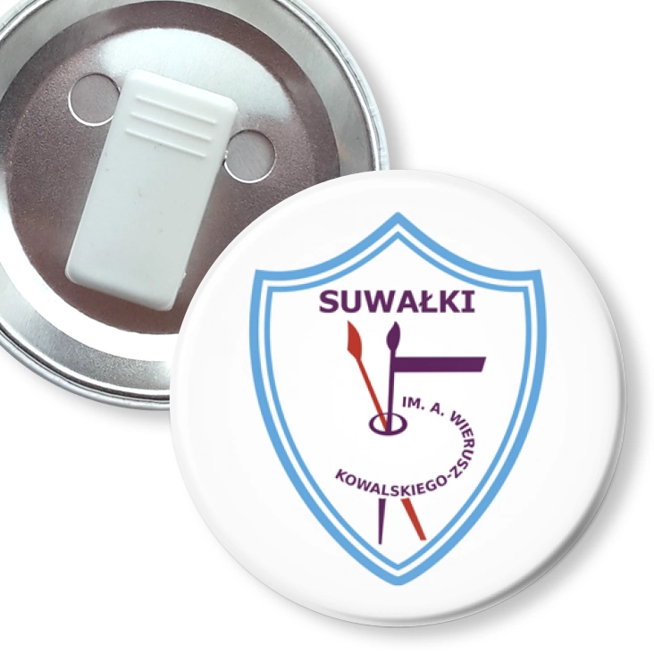 przypinka z żabką Szkoła im. A. Wierusz-Kowalskiego