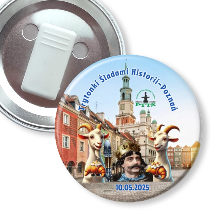 przypinka z żabką Trytonki Śladami Historii Poznań 2025