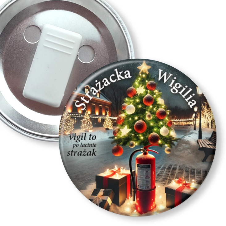 przypinka z żabką Vigil to po łacinie strażak
