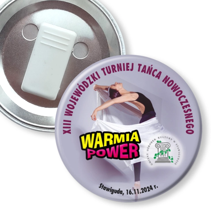 przypinka z żabką Warmia Power 2024