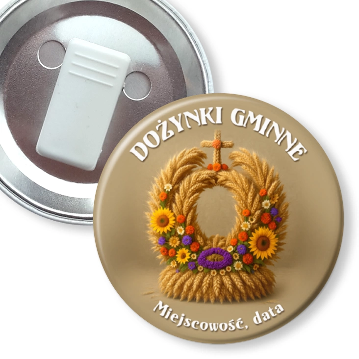 przypinka z żabką Wieniec dożynkowy Dożynki gminne