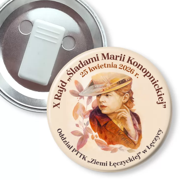 przypinka z żabką X Rajd Śladami Marii Konopnickiej