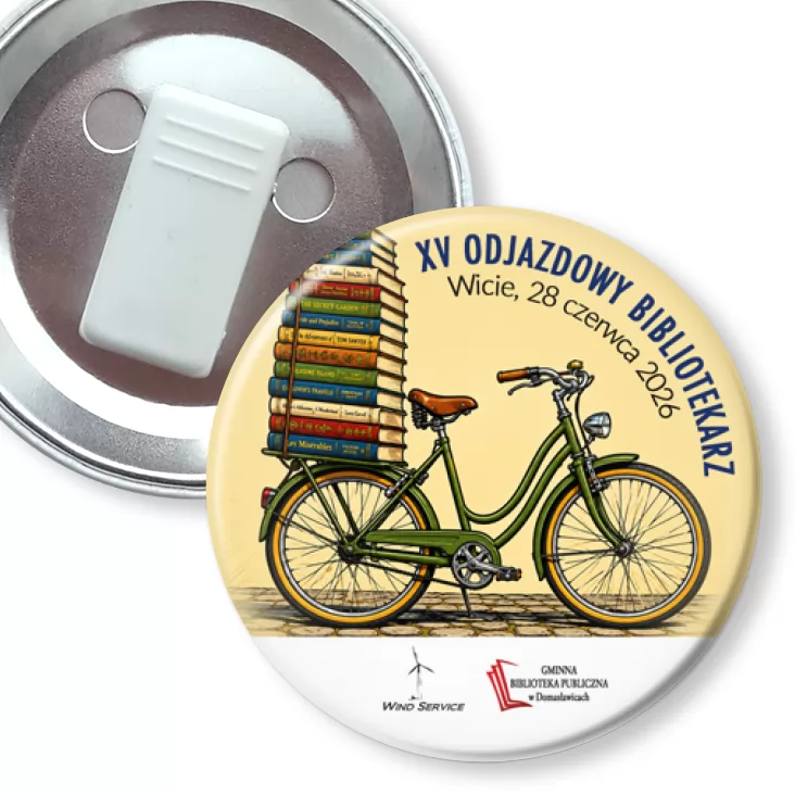 przypinka z żabką XV Odjazdowy Bibliotekarz Wicie 2026