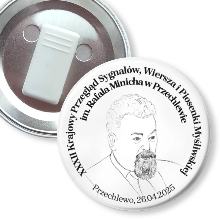 przypinka z żabką XXXII Krajowy Przegląd w Przechlewie