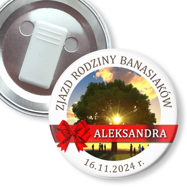 przypinka z żabką Zjazd rodziny Banasiaków