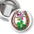 Przypinka z żabką i agrafką Amulet na Szczęście Podkowa i Koniczynka - Twoje Talizmany na Egzamin Ósmoklasisty