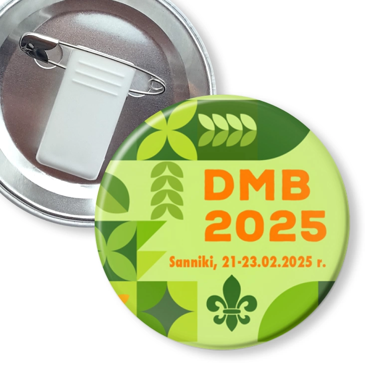 przypinka z żabką i agrafką DMB Sanniki 2025