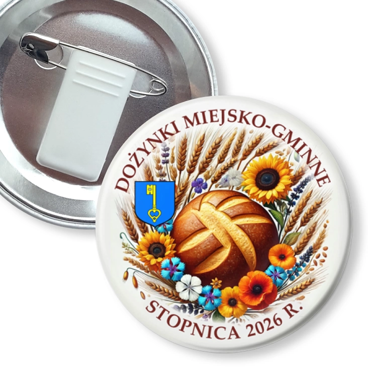 przypinka z żabką i agrafką Dożynki Miejsko-Gminne Stopnica 2026
