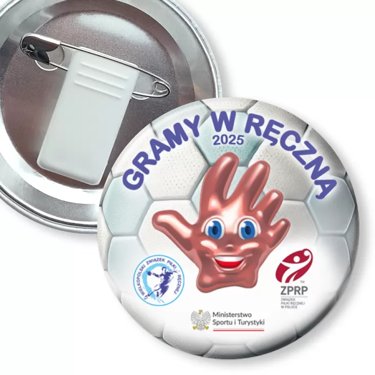 przypinka z żabką i agrafką Gramy w ręczną 2025 2026