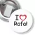 Przypinka z żabką i agrafką I love Rafał