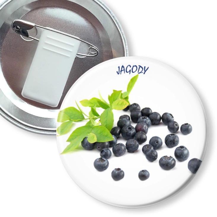 przypinka z żabką i agrafką Jagody