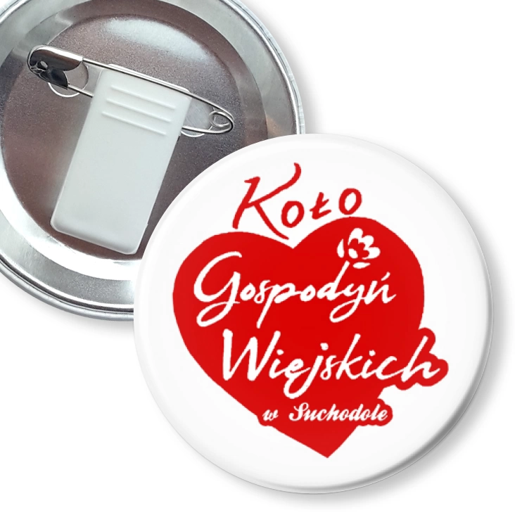 przypinka z żabką i agrafką KGW w Suchodole