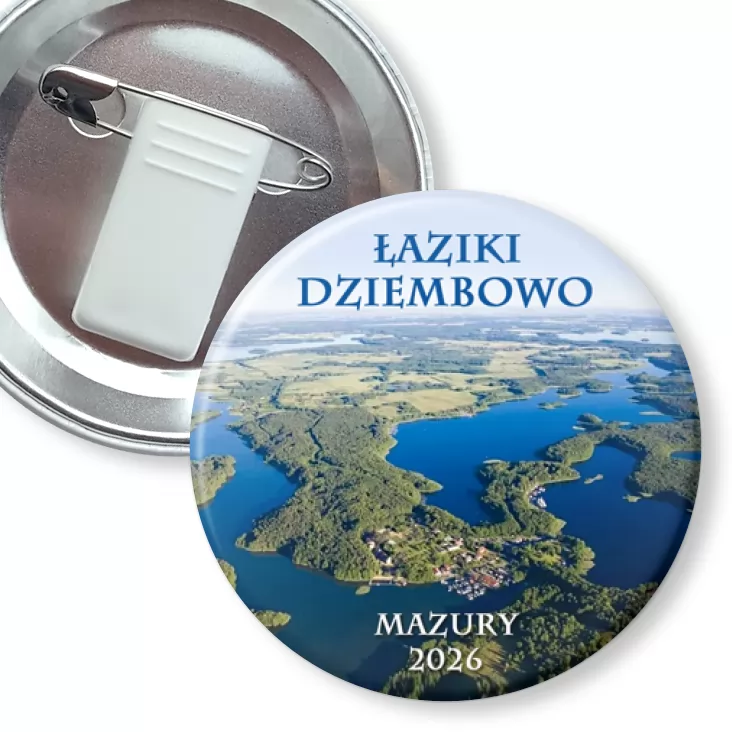 przypinka z żabką i agrafką Łaziki Dziewmbowow Mazury 2026