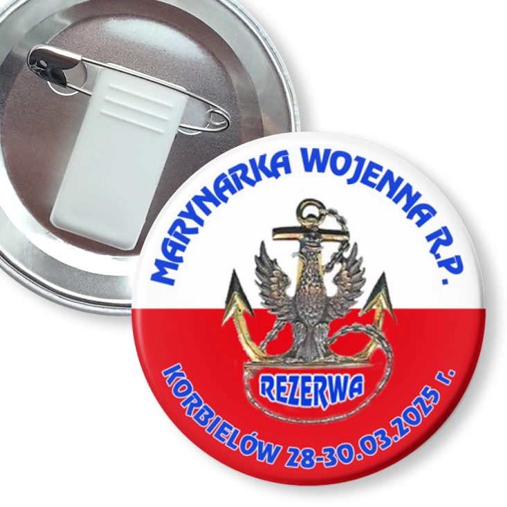 przypinka z żabką i agrafką Marynarka Wojenna RP Korbielów 2025