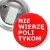 Przypinka z żabką i agrafką Nie wierzę politykom