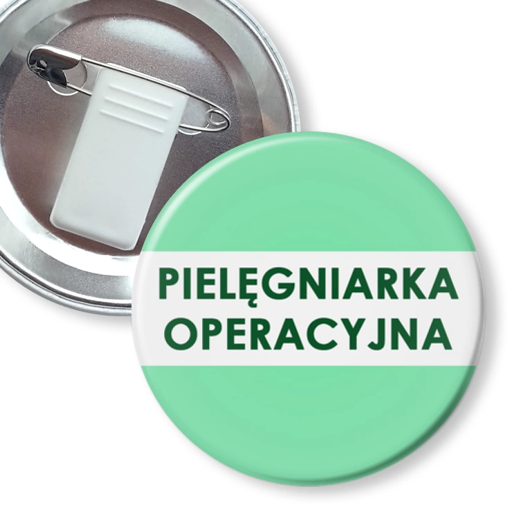 przypinka z żabką i agrafką Pielęgniarka operacyjna