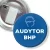 Przypinka z żabką i agrafką Audytor BHP