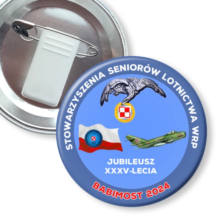 przypinka z żabką i agrafką Babimost 2024