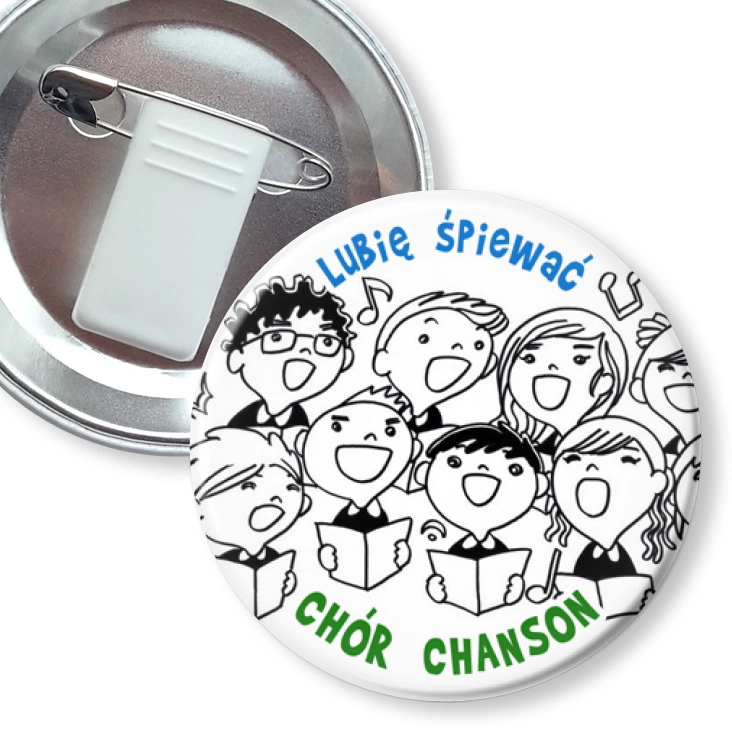 przypinka z żabką i agrafką Chór Chanson