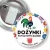 Przypinka z żabką i agrafką Dożynki powiatowo-gminne z kogutem