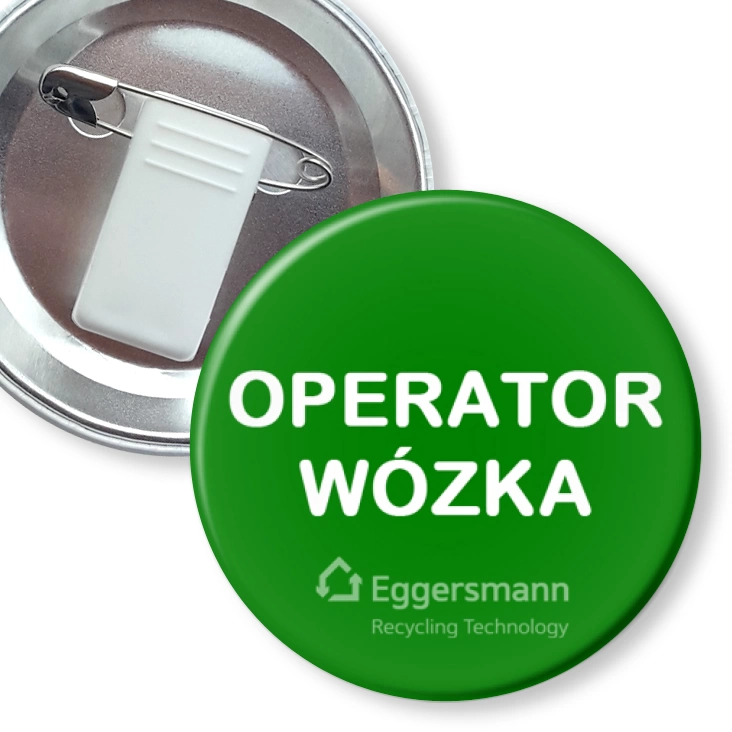 przypinka z żabką i agrafką Eggersmann Operator wózka