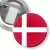 Przypinka z żabką i agrafką Flaga Dania