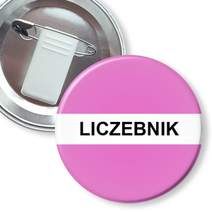 przypinka z żabką i agrafką Gramatyka liczebnik