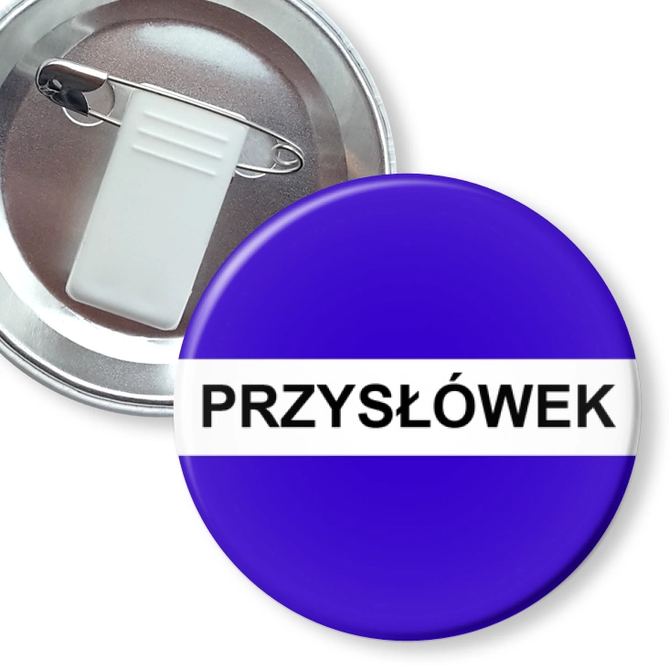 przypinka z żabką i agrafką Gramatyka przysłówek