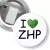 Przypinka z żabką i agrafką I love ZHP