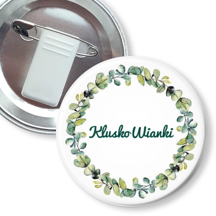 przypinka z żabką i agrafką Klusko Wianki
