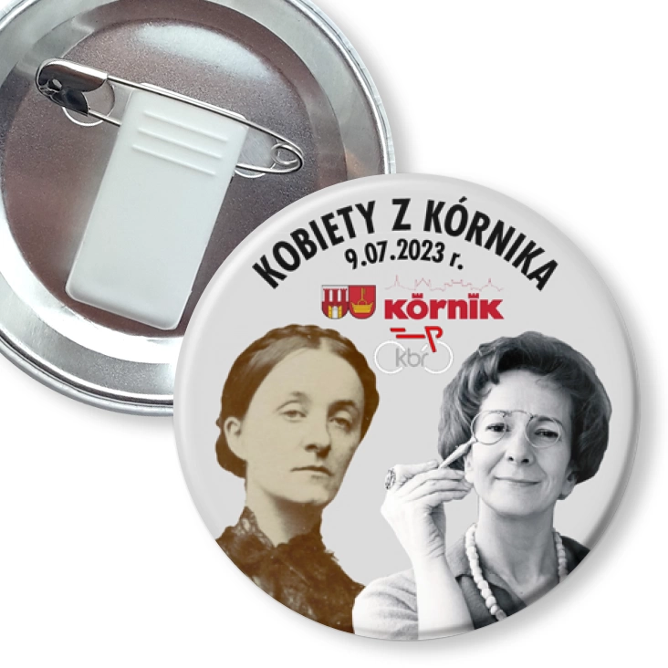 przypinka z żabką i agrafką Kobiety z Kórnika