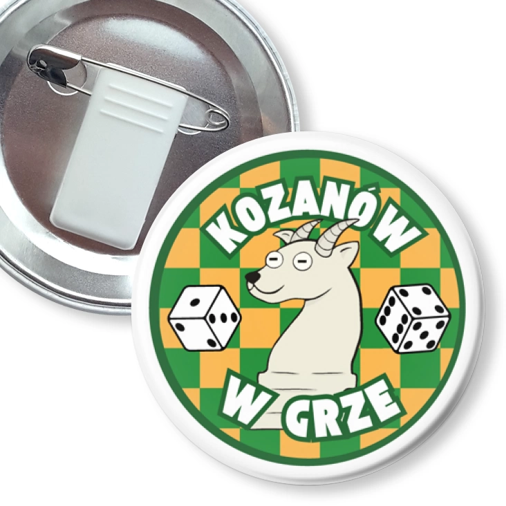 przypinka z żabką i agrafką Kozanów w grze