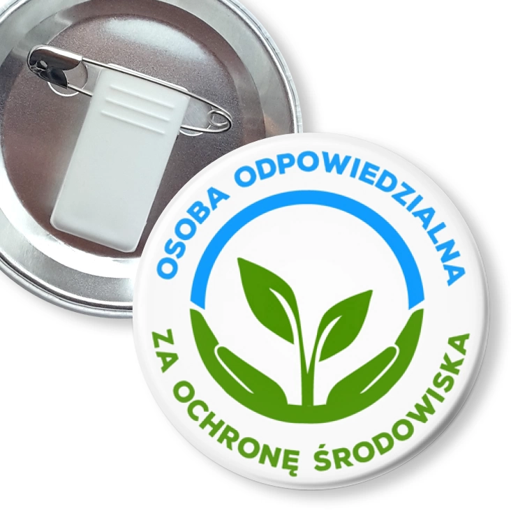 przypinka z żabką i agrafką Osoba odpowiedzialna za ochronę środowiska