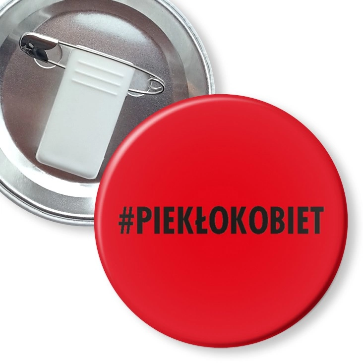 przypinka z żabką i agrafką Piekło kobiet