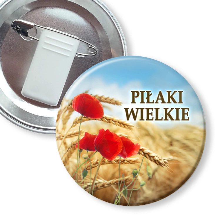 przypinka z żabką i agrafką Piłaki Wielkie
