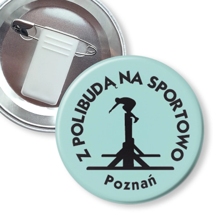 przypinka z żabką i agrafką Politechnika Poznańska Tor przeszkód
