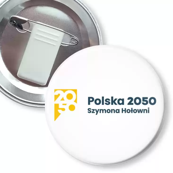 przypinka z żabką i agrafką Polska 2050