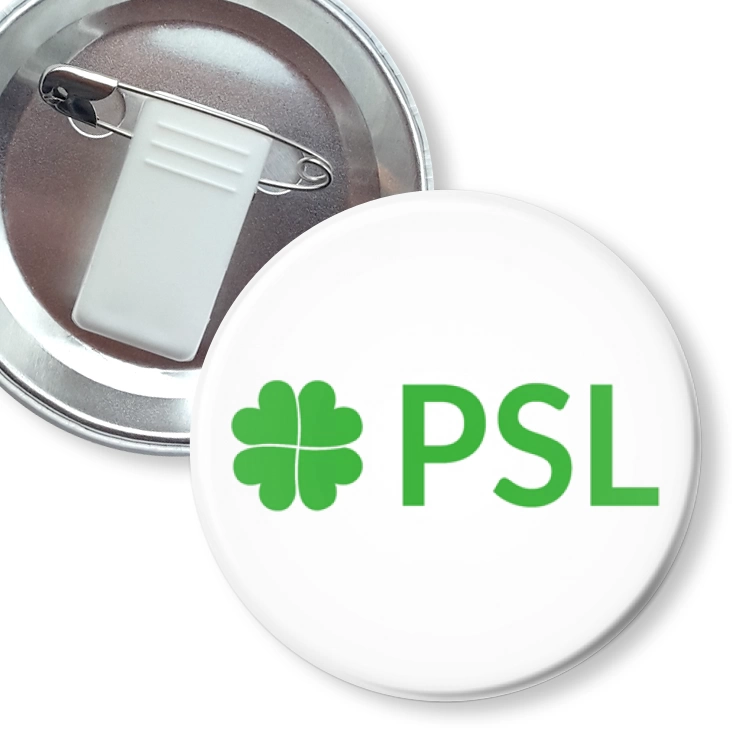 przypinka z żabką i agrafką Polskie Stronnictwo Ludowe PSL