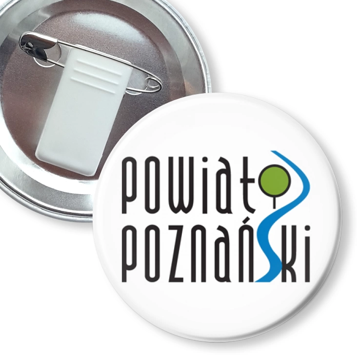 przypinka z żabką i agrafką Powiat Poznański