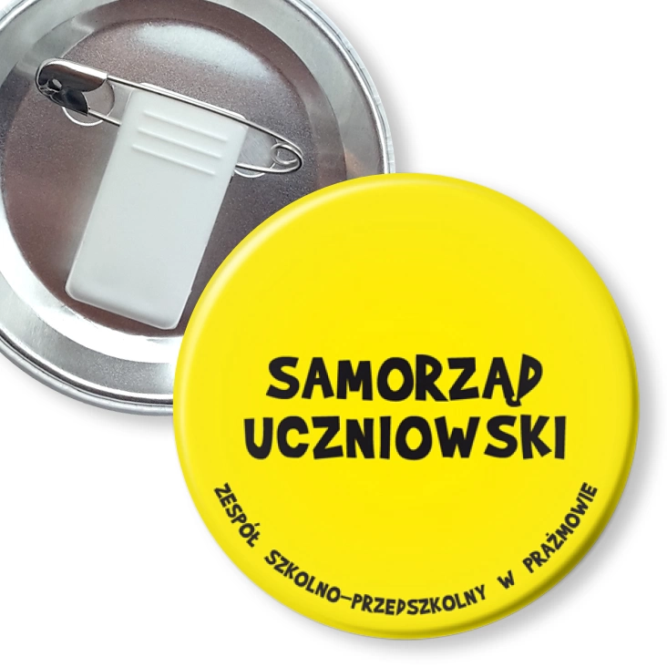 przypinka z żabką i agrafką Samorząd Uczniowski Zespół Szkolno-Przedszkolny w Prażmowie