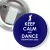 Przypinka z żabką i agrafką Studniówka keep calm and dance