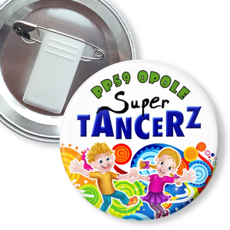 przypinka z żabką i agrafką Super Tancerz PP59 Opole