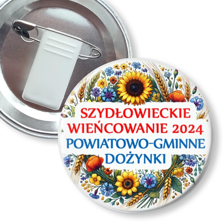 przypinka z żabką i agrafką Szydłowieckie Wieńcowanie 2024