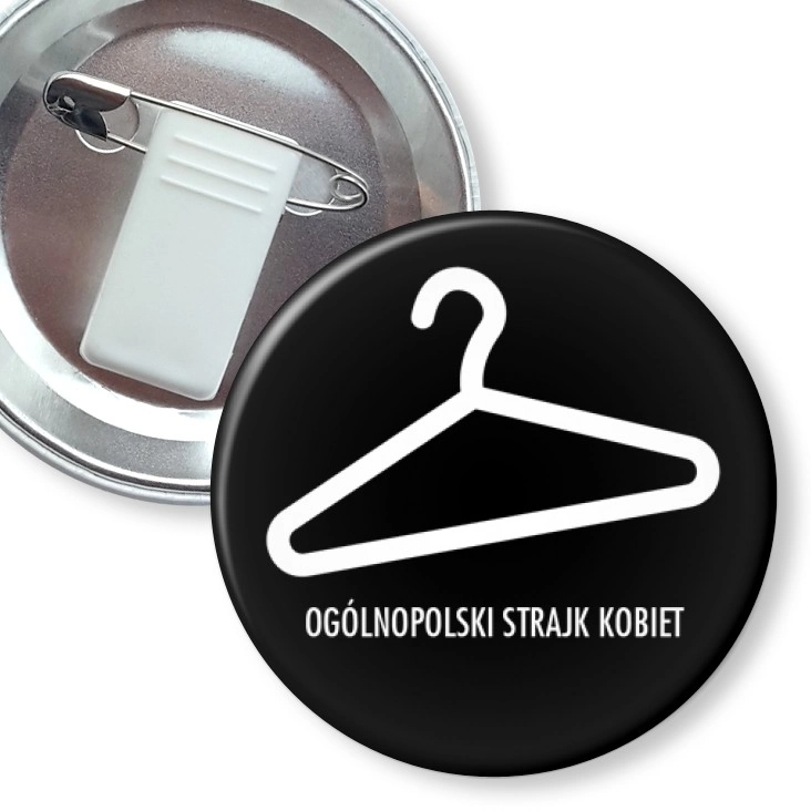 przypinka z żabką i agrafką Wieszak